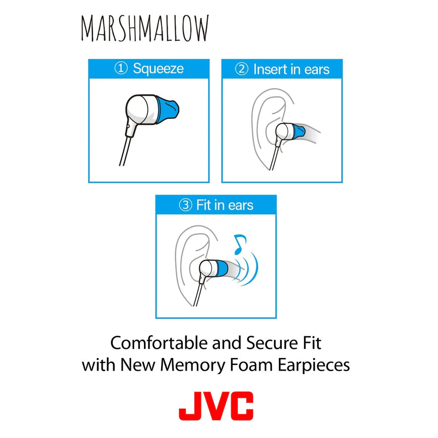 JVC HAFX38MP Pink Marshmallow Headphones