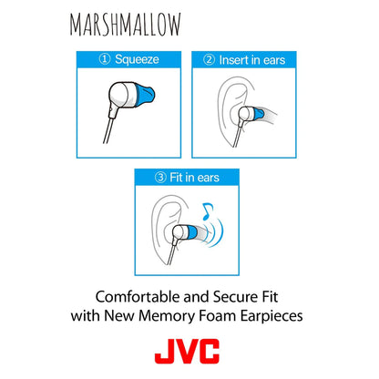 JVC HAFX38MP Pink Marshmallow Headphones