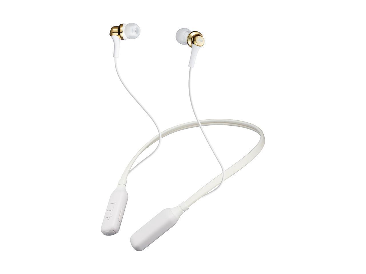JVC HAFX42BT Premium Sound Bluetooth Earphones w/ Neck Band Support - Gold