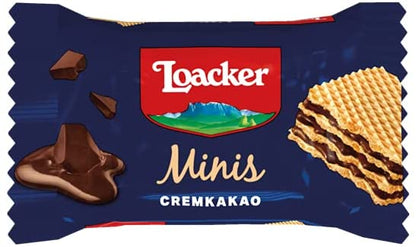 Loacker Minis Crispy Wafers  Hazelnut Vanilla Biscuits, Mix Flavors, 80 Pieces, 800g