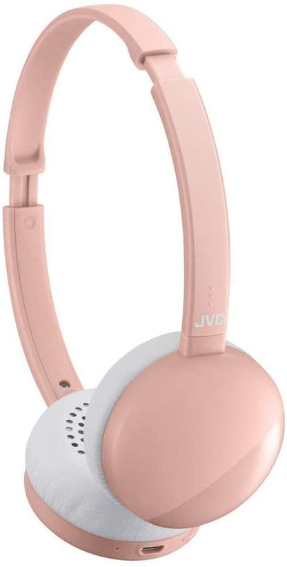 JVC HA-S22W Wireless Bluetooth BASS On-Ear Headphones - Pink