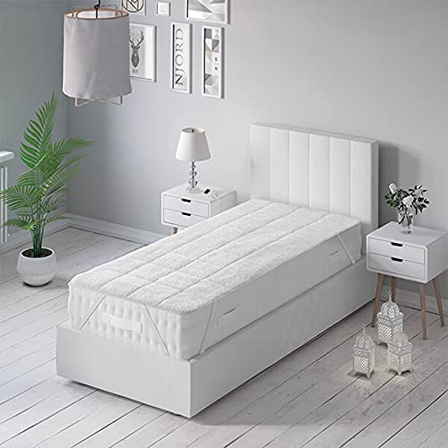 Dreamland Intelliheat+ fast heat Scandi Full Bed size Sherpa Underblanket | Single size electric blanket 190 x 90cm | elasticated straps | 1 control, 6 temperature settings