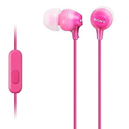 Sony MDREX15APP Pink Fashion Color EX Series Earbud Headset with Mic