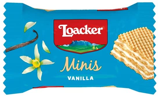 Loacker Minis Crispy Wafers  Hazelnut Vanilla Biscuits, Mix Flavors, 80 Pieces, 800g
