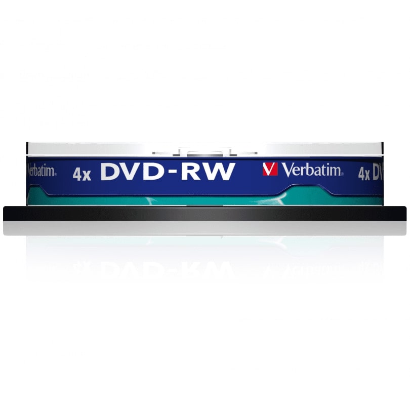 Verbatim DVD-RW 4.7GB 4x Speed 120min Rewritable DVD Discs Spindle Pack 10