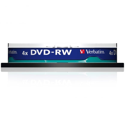 Verbatim DVD-RW 4.7GB 4x Speed 120min Rewritable DVD Discs Spindle Pack 10