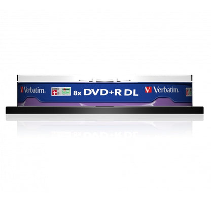 Verbatim DVD+R 8.5GB 8x Speed 240min Double Layer DVD Discs Spindle 10