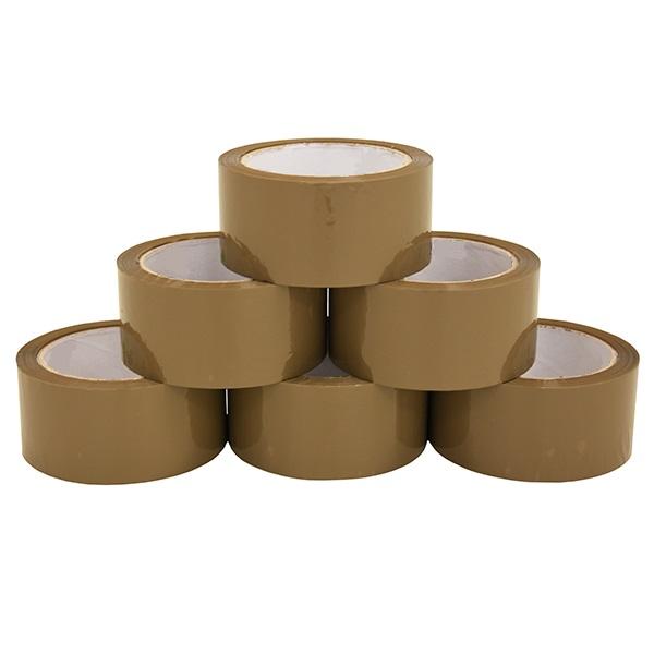 Brown Tape Acrylic PK6 (48mm x 66m)
