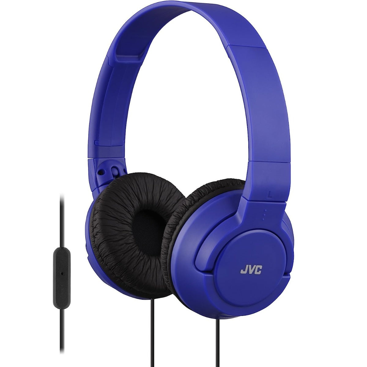 JVC HA-SR185 BLUE Lightweight Powerful Bass Foldable Headphones w/Remote & Mic
