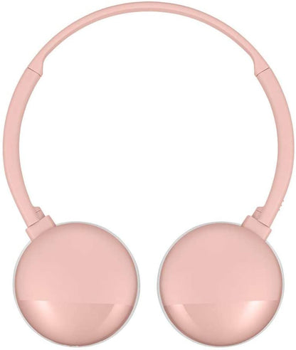 JVC HA-S22W Wireless Bluetooth BASS On-Ear Headphones - Pink