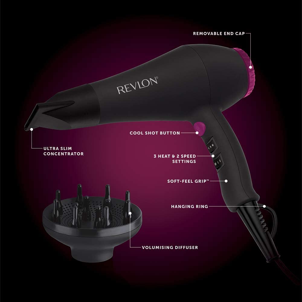 Revlon RVDR5251UK Perfect Heat 2000W Smooth Brilliance AC Motor Hair Dryer