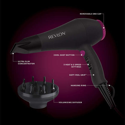 Revlon RVDR5251UK Perfect Heat 2000W Smooth Brilliance AC Motor Hair Dryer
