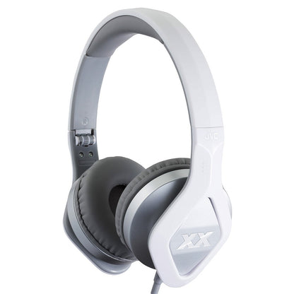 JVC HA-SR100X Silver On-Ear Club style Headphones with Remote and Microphone
