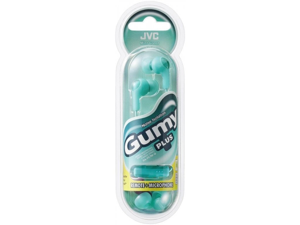 JVC HAFX7MG GUMY Inner Ear Headphones with Remote and Microphone - Green