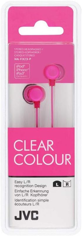 JVC HAFX23-P-E Pink In-Ear Headphones