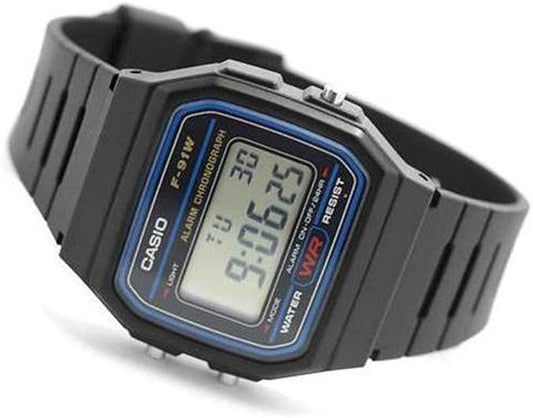 Casio F-91W-1DG Digital Watch with Black Strap