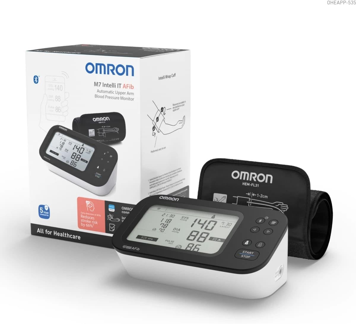 Omron M7 Intelli IT AFib Upper Arm Blood Pressure Monitor HEM-7380T1-EBK