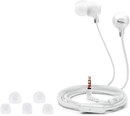 Sony MDREX15APW WHITE Fashion Color EX Series Earbud Headset with Mic