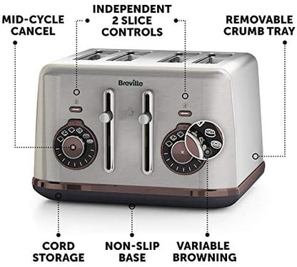 Breville VTT953 Bread Selecta 4-Slice Toaster