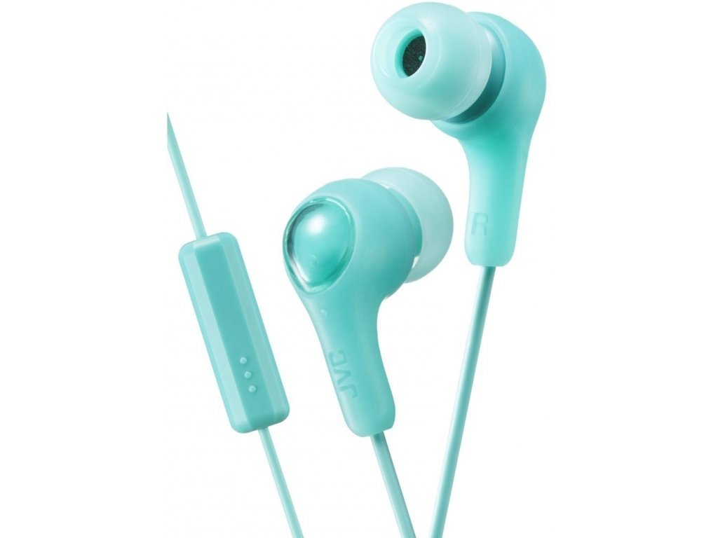 JVC HAFX7MG GUMY Inner Ear Headphones with Remote and Microphone - Green