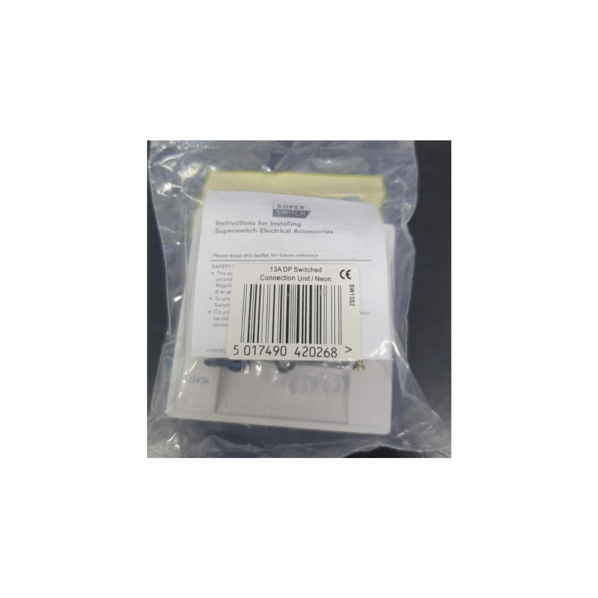 Superswitch SW13S2 13A Switched Connection Unit with Neon Pack of 10