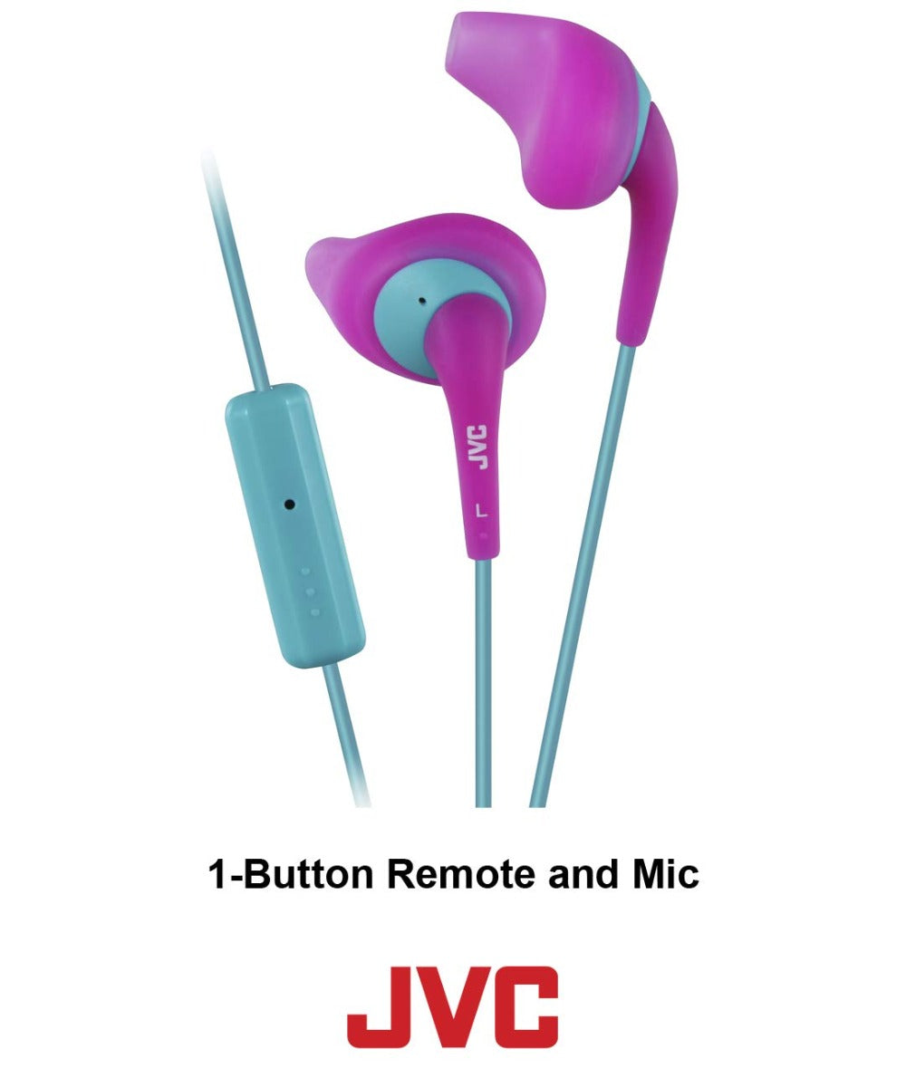 JVC HA-ENR15 Sport Nozzle In-Ear Headphone - Pink - HAENR15P