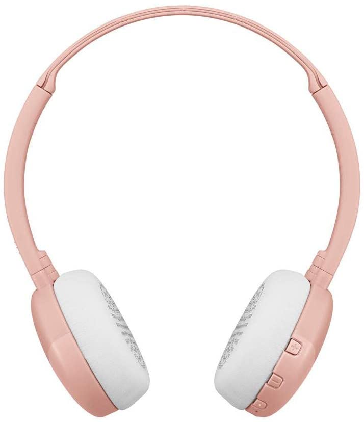 JVC HA-S22W Wireless Bluetooth BASS On-Ear Headphones - Pink