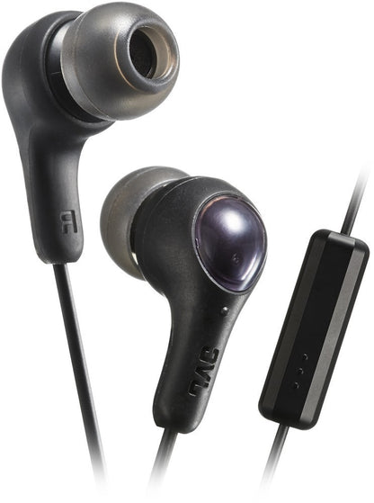 JVC HAFX7MB GUMY Inner Ear Headphones with Remote and Microphone - BLACK