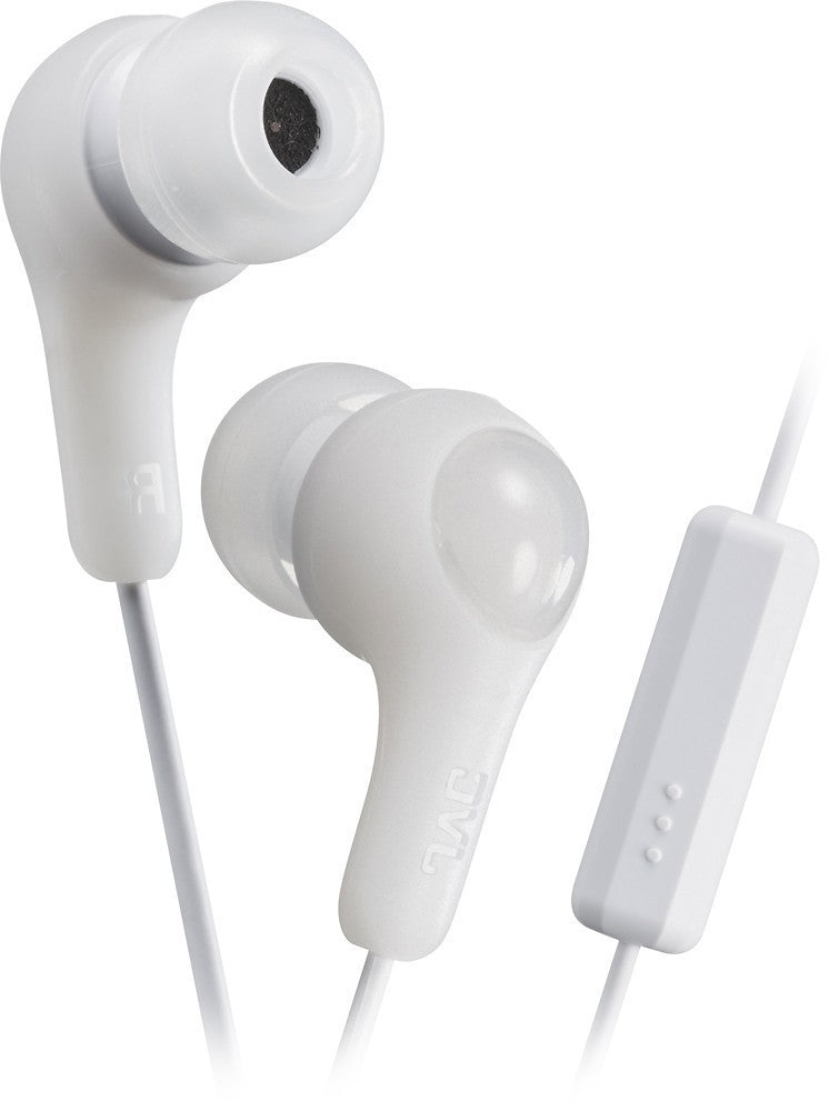 JVC HAFX7MW Gumy Plus In Ear Earphone with Mic & Remote - White
