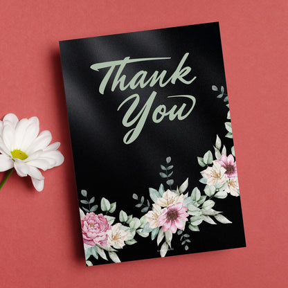 Thank You Digital Card | Elegant Floral Canva Template