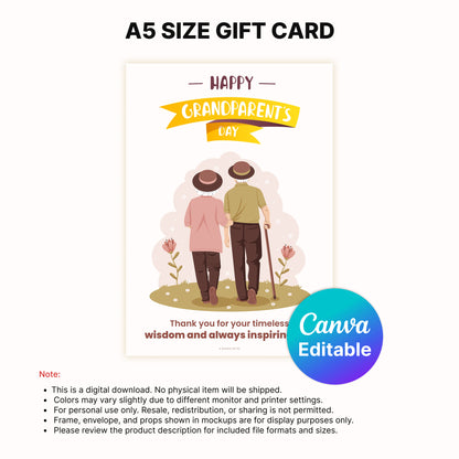 Happy Grandparents Day Digital Card | Thank You for Your Timeless Love