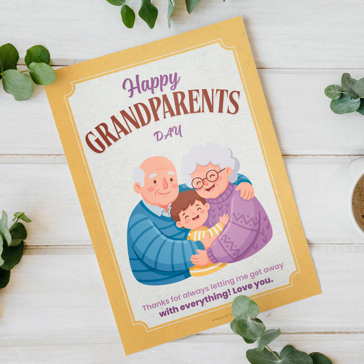 Happy Grandparents Day Digital Card | Thanks for Always Letting Me Get Away