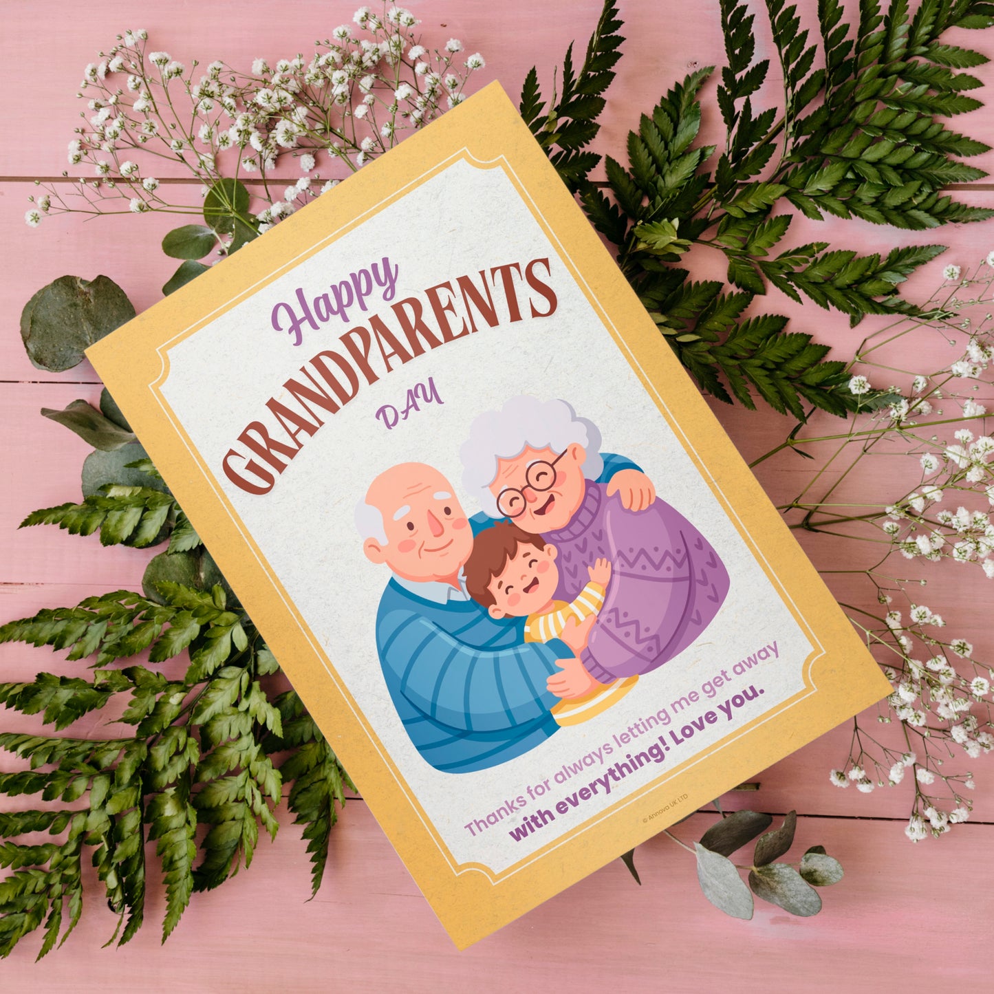 Happy Grandparents Day Digital Card | Thanks for Always Letting Me Get Away