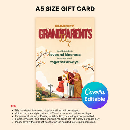 Happy Grandparents Day Digital Card | Your Boundless Love & Kindness