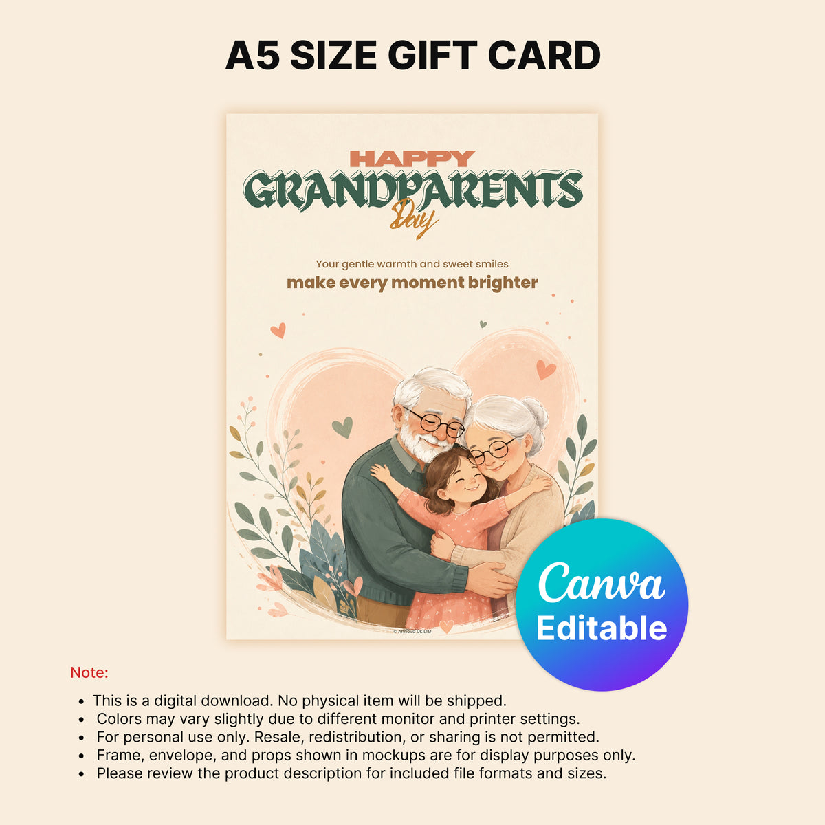 Happy Grandparents Day Digital Card | Gentle Warmth & Sweet Smiles