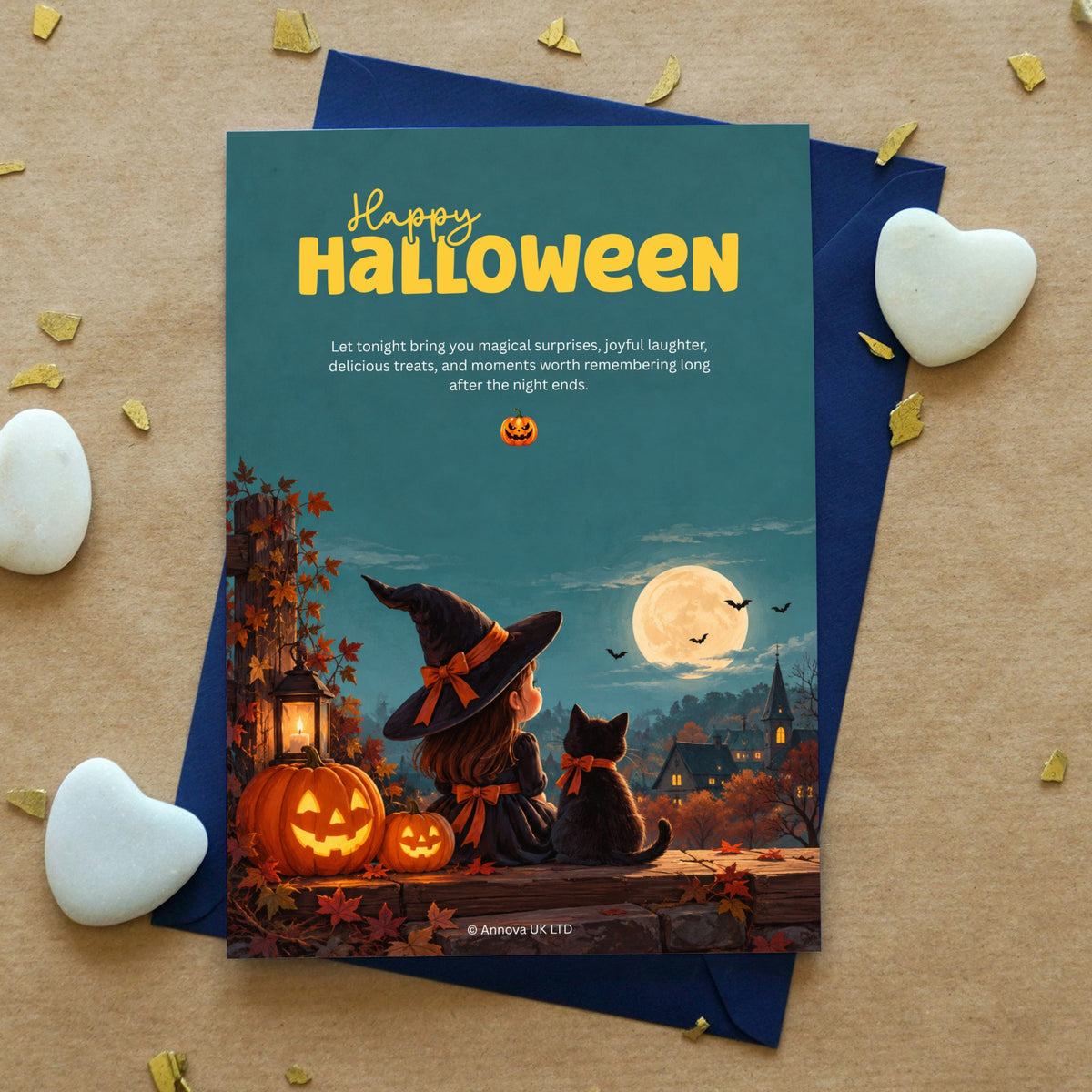 Happy Halloween Digital Card | Under the Halloween Moon