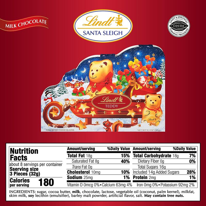 Lindt Gold Teddy Sleigh Advent Calender 265g