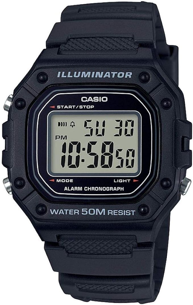 Casio W218H1AVEF Mens Digital Sports Black