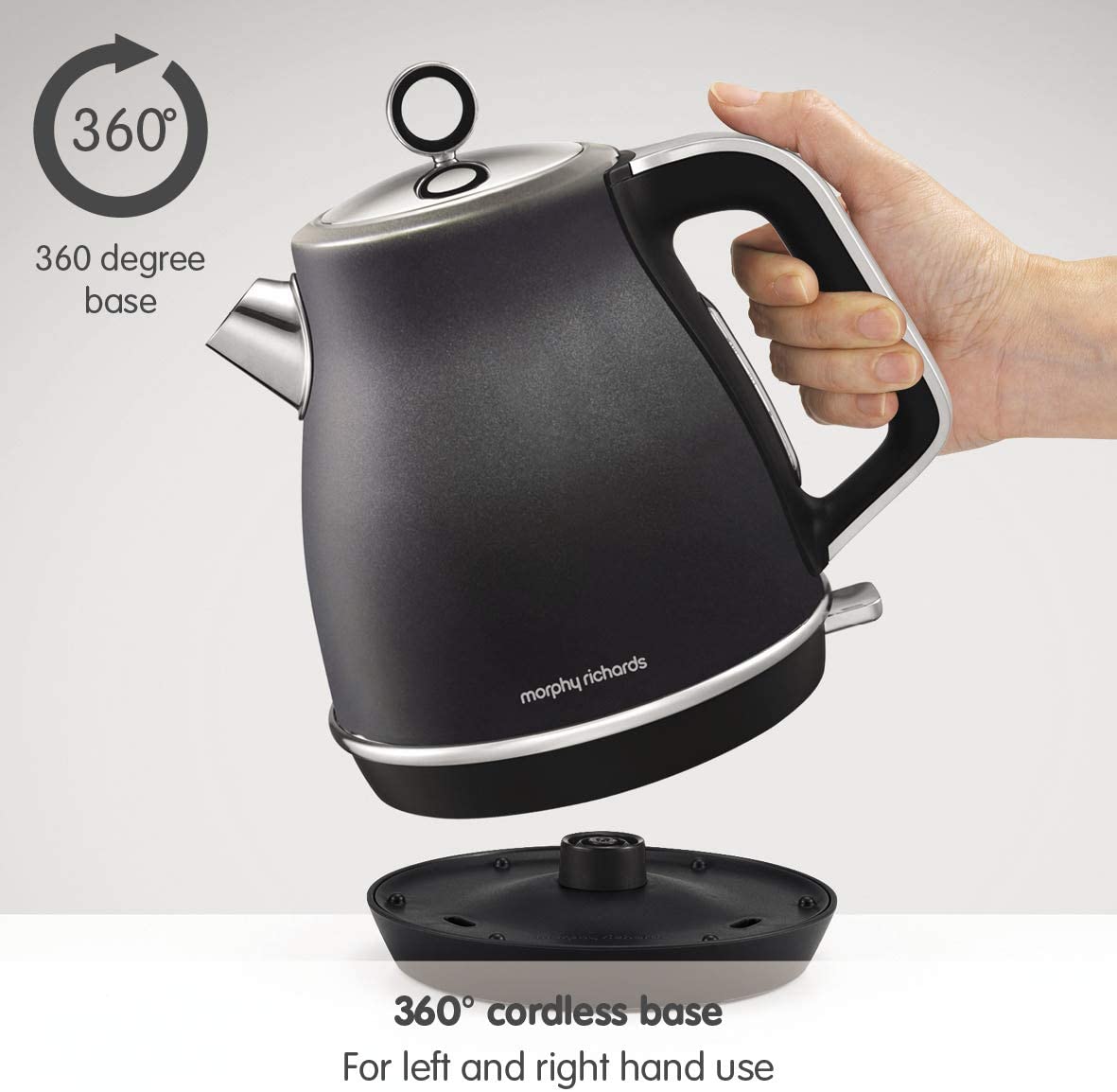 Morphy Richards Kettle Evoke Jug Kettle 104405 Electric Kettle, 1.5L, Black