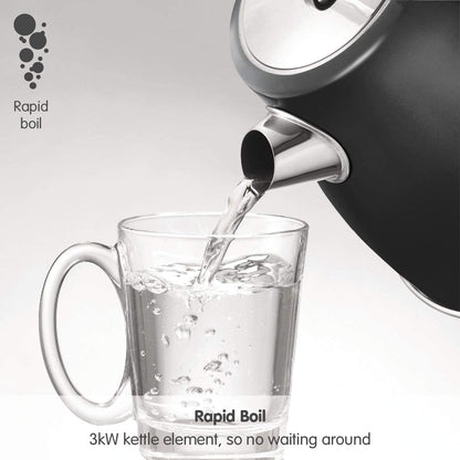 Morphy Richards Kettle Evoke Jug Kettle 104405 Electric Kettle, 1.5L, Black
