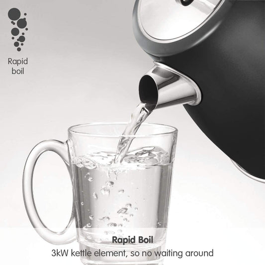 Morphy Richards Kettle Evoke Jug Kettle 104405 Electric Kettle, 1.5L, Black
