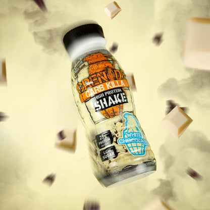 Grenade- Carb Killa High Protein Shake White Chocolate | Low Sugar| White Chocolate Flavour | Nutritious Shake | Guilt-free Shake | 330ml | Pack of 8