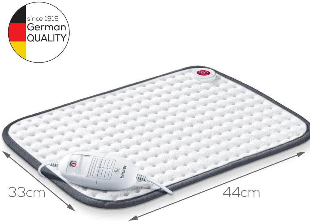 Beurer HK Comfort Super-Soft Heat Pad, Luxurious Fleece Heat Pad to Help Yout Beat The Chill, 3 temperature settings and Automatic Switch-Off, Machine-Washab