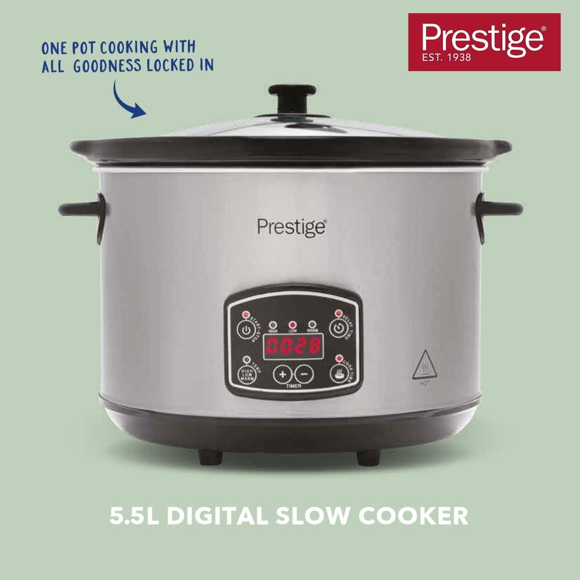 Prestige 48120 SILVER 5.6 Litre Slow Cooker