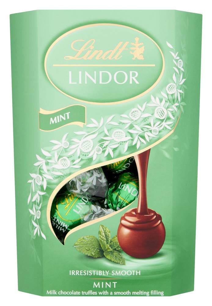 Lindt Lindor Milk Mint Chocolate Truffles Gift Box 200g