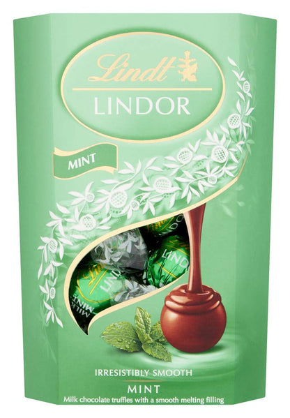 Lindt Lindor Milk Mint Chocolate Truffles Gift Box 200g