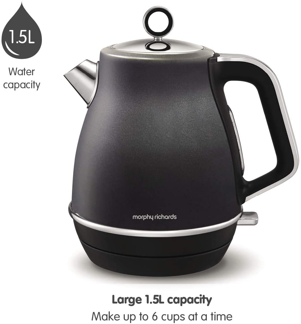 Morphy Richards Kettle Evoke Jug Kettle 104405 Electric Kettle, 1.5L, Black