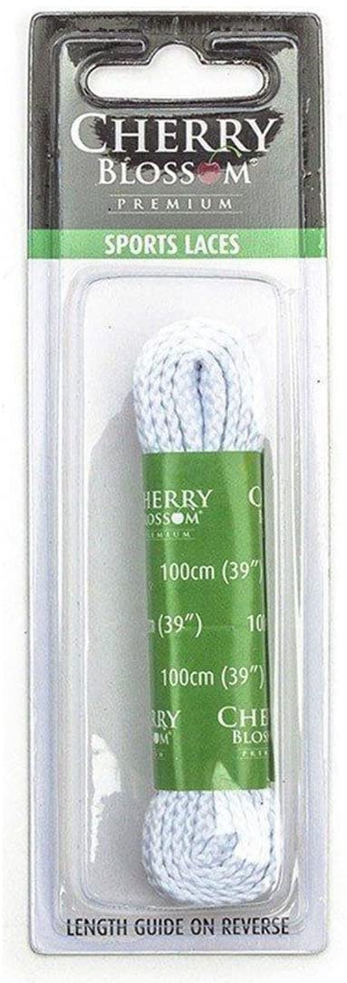 Cherry Blossom Premium Flat Laces White 100CM PCLAC027