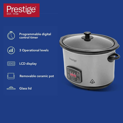Prestige 48120 SILVER 5.6 Litre Slow Cooker