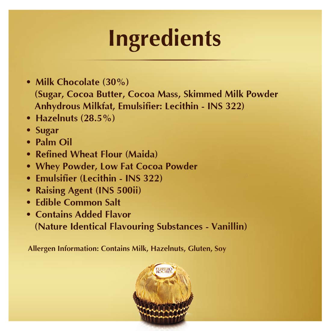 Ferrero Rocher Chocolate Pralines Gift Box of Chocolate 16 Pieces 200g